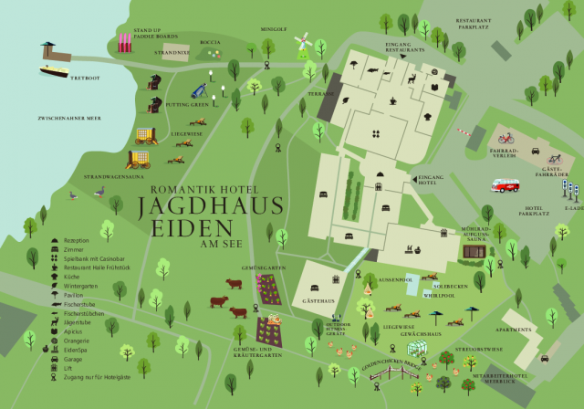 Resortplan des Romantikhotel Jagdhaus Eiden in Bad Zwischenahn