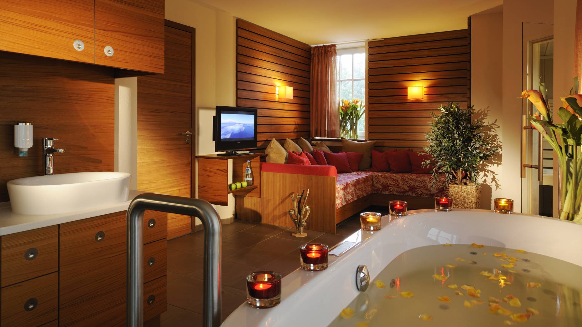 Private spa at the Romantik Hotel Jagdhaus Eiden